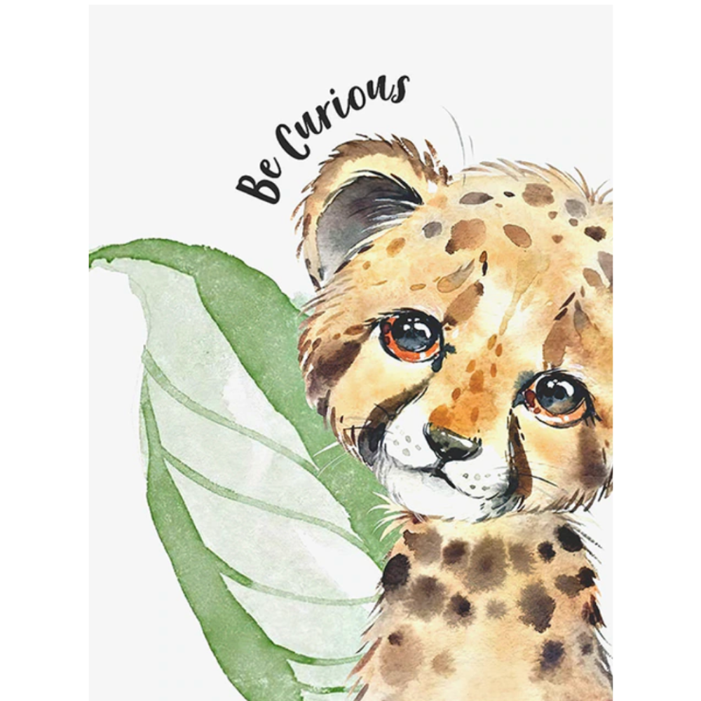 Painting By Numbers Animal Oil Paint Kit, Cute Baby Tiger , Be Curious