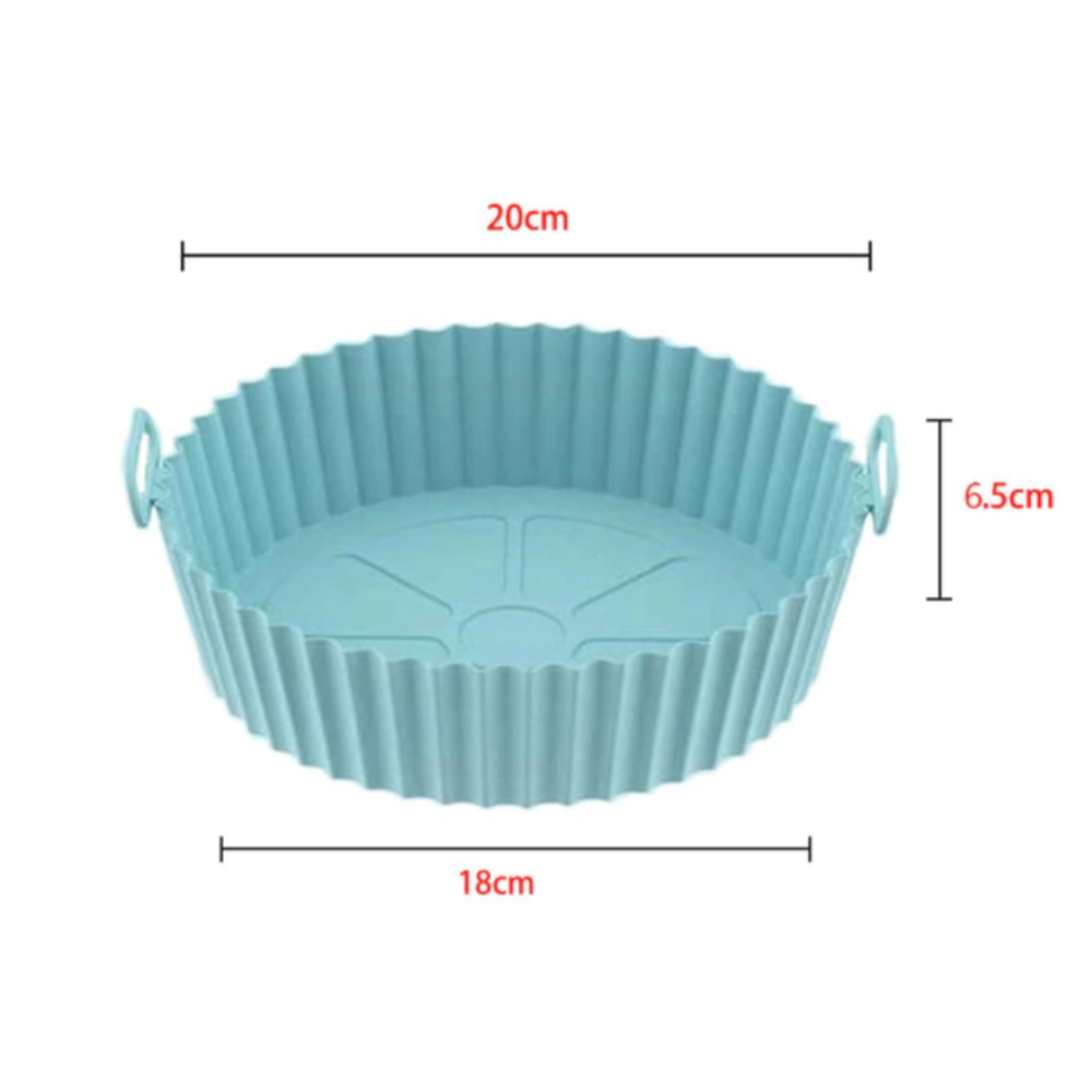 Air Fryers Oven Baking Tray Fried Chicken Basket, Blue - Image 2