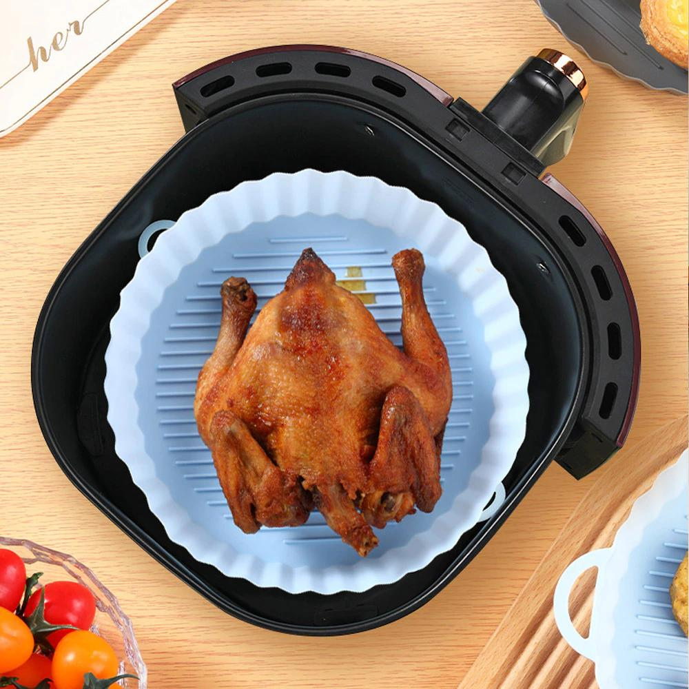 Air Fryers Oven Baking Tray Fried Chicken Basket, Blue - Image 4