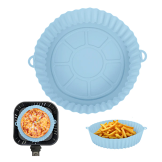Air Fryer Silicone Pad Tray Fryer Pad Oil Proof, Blue