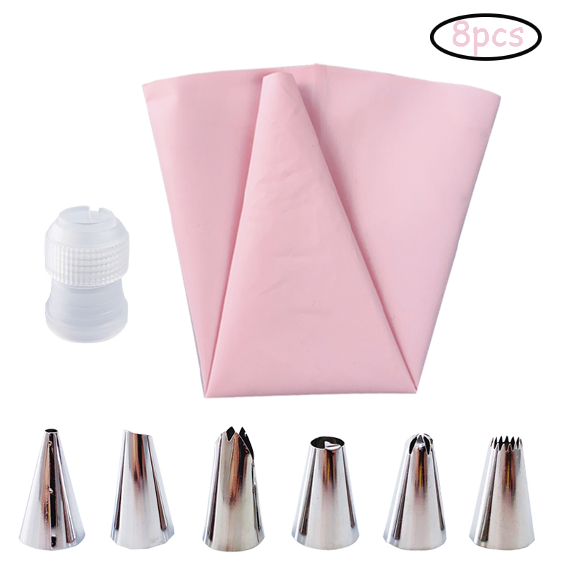 Silicone Kitchen Accessories Icing Piping Cream, Pink - Image 2