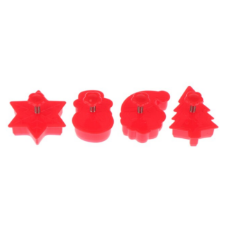 Plastic Cookie Baking Molds, Red