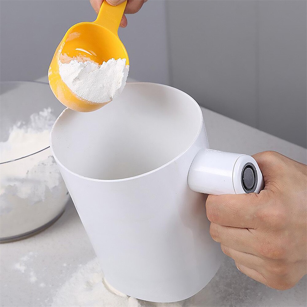 Handheld Electric Flour Sieve, Stainless Steel Flour Screen Cup - Image 4