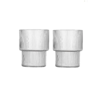 Rib Coffee Glass Heat-Resistant Water Cups