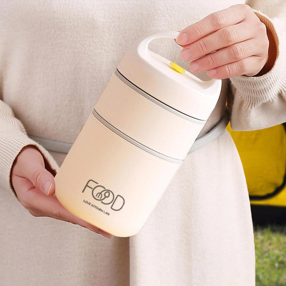 Stainless Steel Lunch Thermos 2-Tier Wall Vacuum Lunch Containers - Image 4