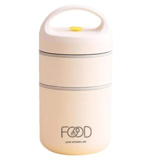 Stainless Steel Lunch Thermos 2-Tier Wall Vacuum Lunch Containers