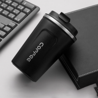 Stainless Steel Coffee Thermos Mug, Black