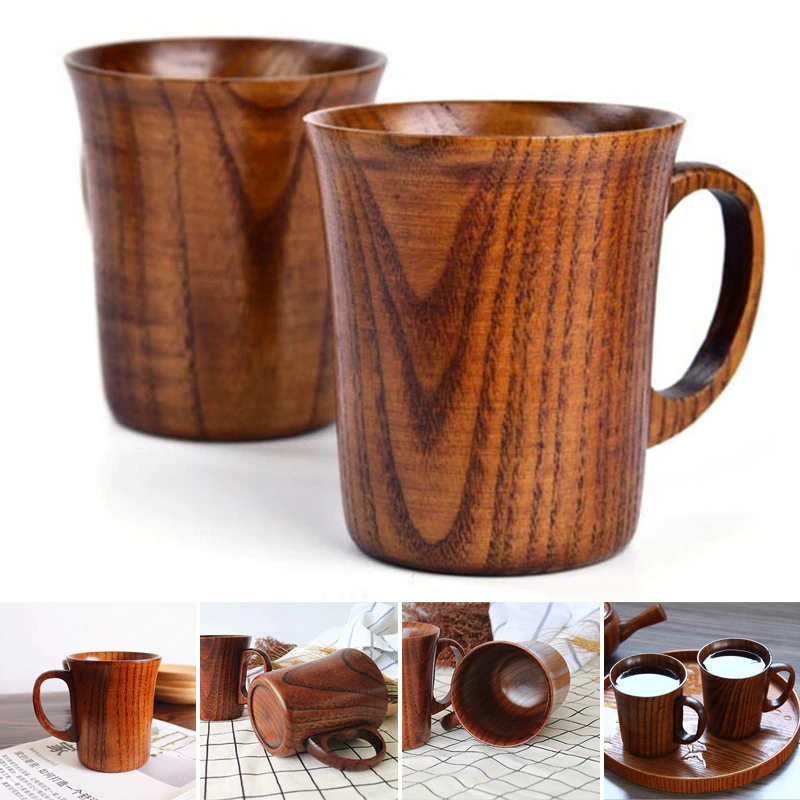 Handmade Tea Cup, Wooden Coffee Beer Mugs - Image 6