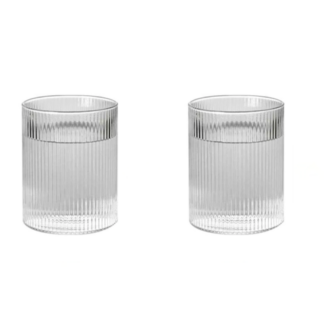 Japanese Striped Heat-Resistant Glass Transparent Water Cup