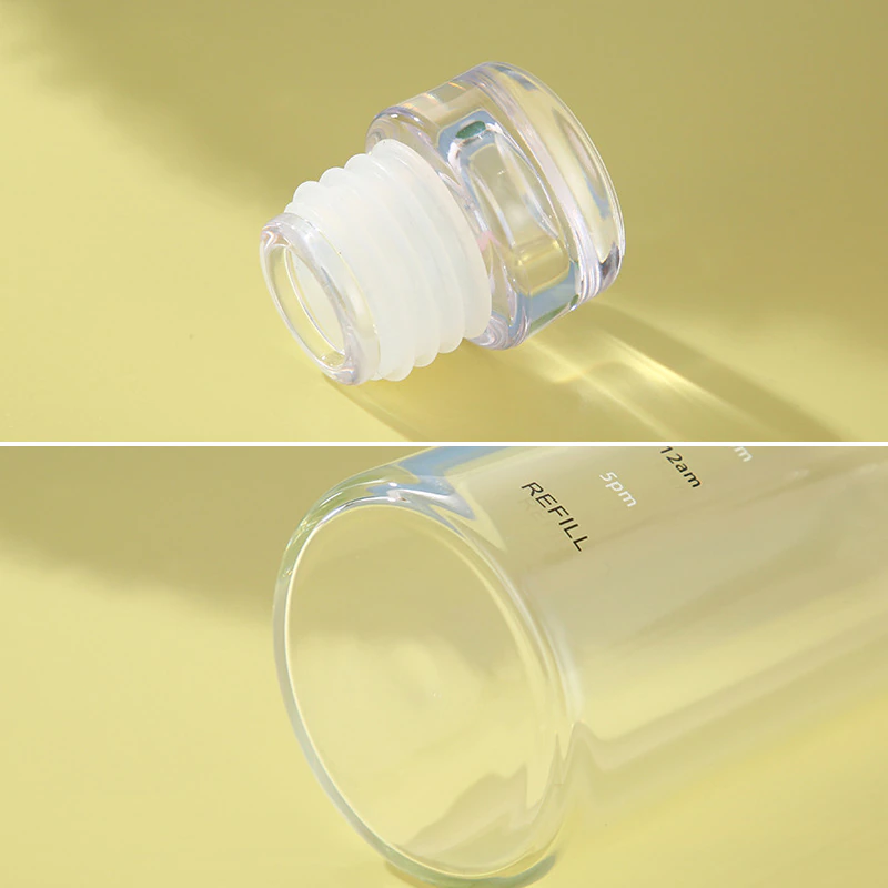 Large Capacity Glass Water Bottle With Time Marker Cover - Image 3