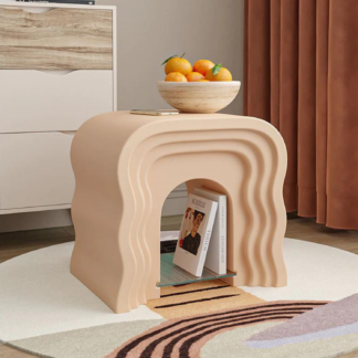 Living Room Sofa Auxiliary Coffee Side Table, Pink