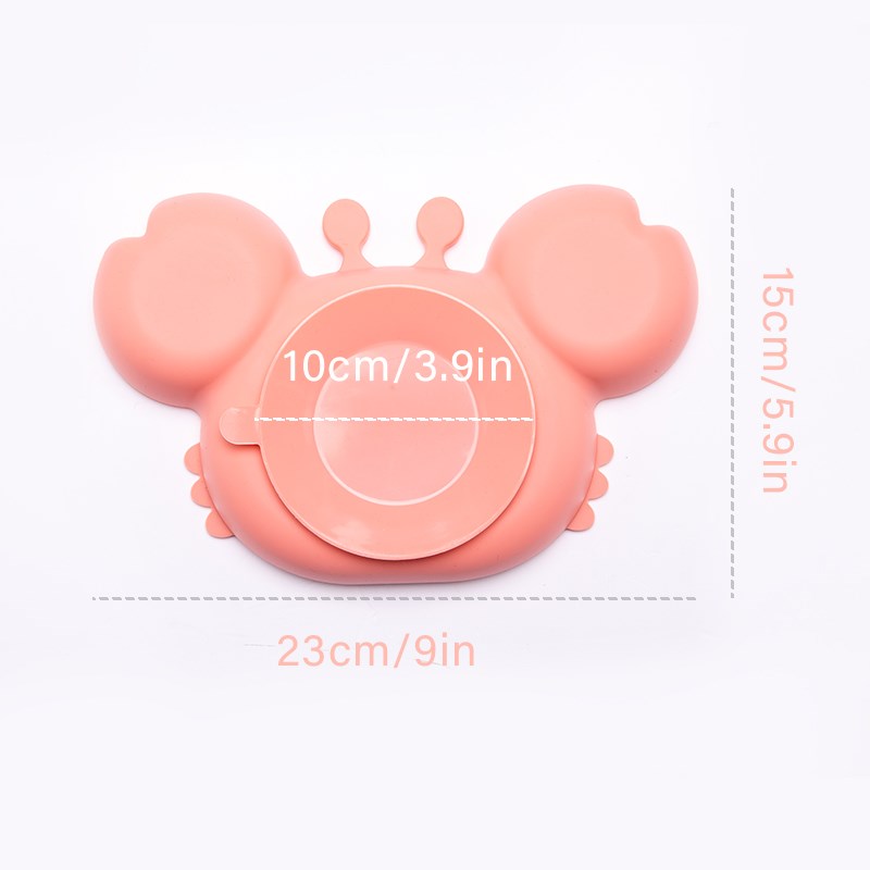 Cute Crab Baby Dishplates Silicone Suction Plate - Image 5