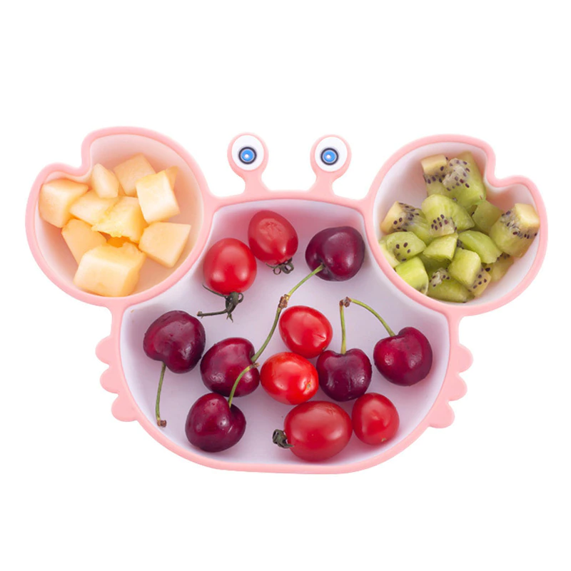 Cute Crab Baby Dishplates Silicone Suction Plate - Image 2