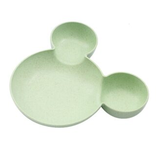 Green Mouse Baby Wheat Straw Bowl