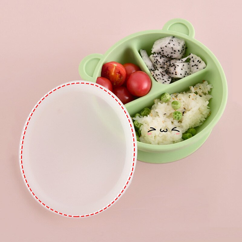 Baby Silicone Feeding Bowl With Lid