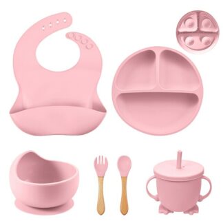 6Pcs Silicone BPA-Free Baby Feeding Set