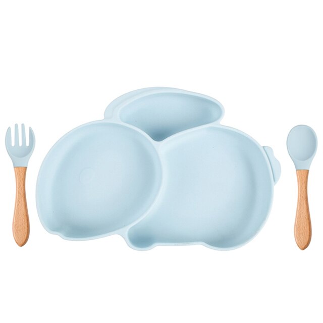 Baby Rabbit Silicone Feeding Dish With Suction