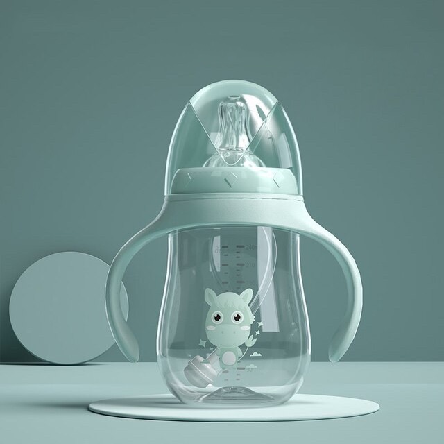 Baby Feeding Bottle Anti-drop Handle Double Head