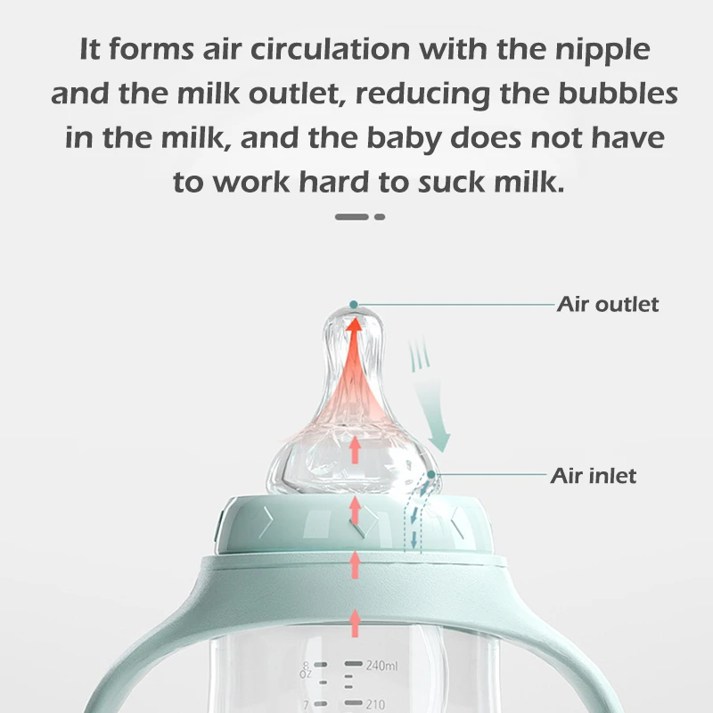 Baby Feeding Bottle Anti-drop Handle Double Head - Image 3