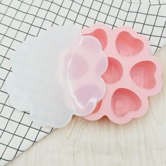 Heart-Shaped Silicone Baby Food Supplement Box