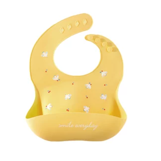 Cute Cartoon Printed Waterproof Soft Baby Silicone Bibs