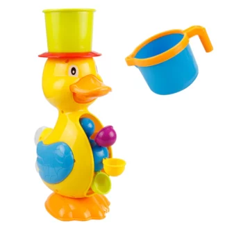 Cute Yellow Duck Waterwheel Shower Bath Toys for Kids