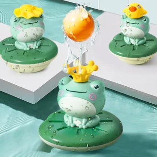 Bath Toys Electric Spray Water Floating Rotation Frog Sprinkler Shower Game