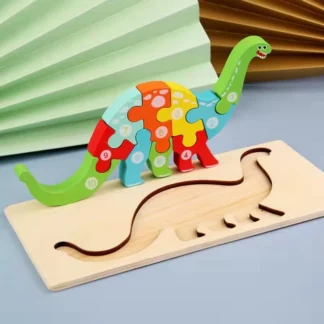Montessori Wooden Dinosaur Toddler Puzzles for Kids