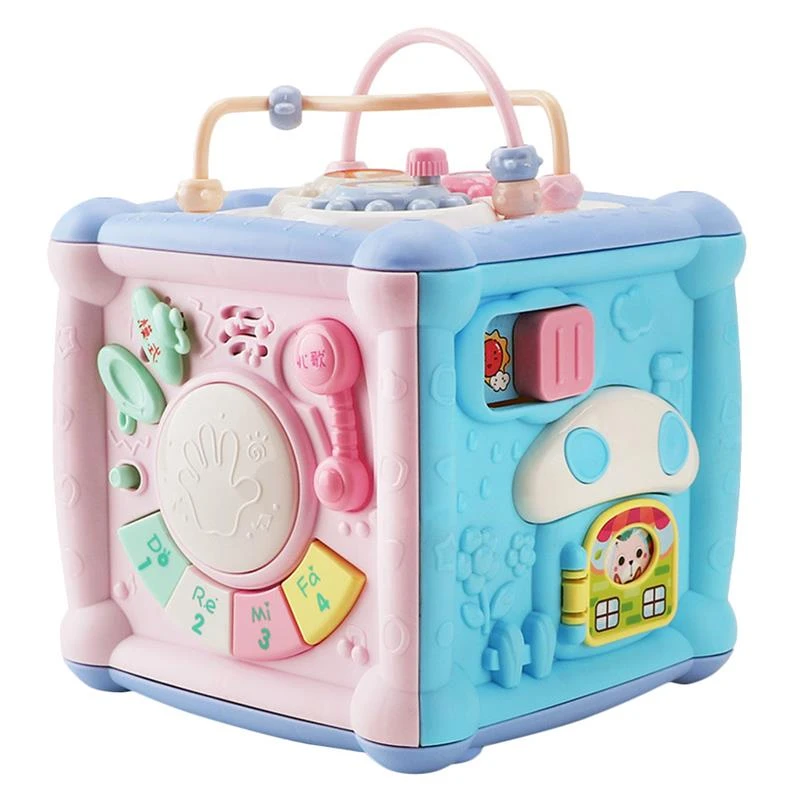 Baby Musical Box Toddler Hand Drum Toy Baby Activity Cube Geometric Blocks Toy - Image 4