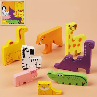 3D Wooden Puzzles Animals Clever Board Montessori Kids Educational Toys Educational