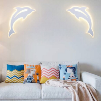 Modern Minimalist Bedroom Acrylic Dolphin Wall Lamps