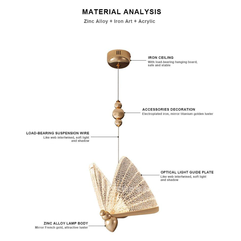 Butterfly Led Pendant Lights Hanging Lamp - Image 2