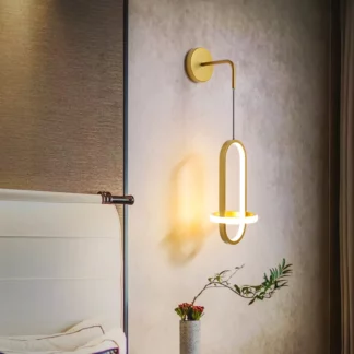 Nordic Style Modern LED Ceiling Lamp, Gold-White Light