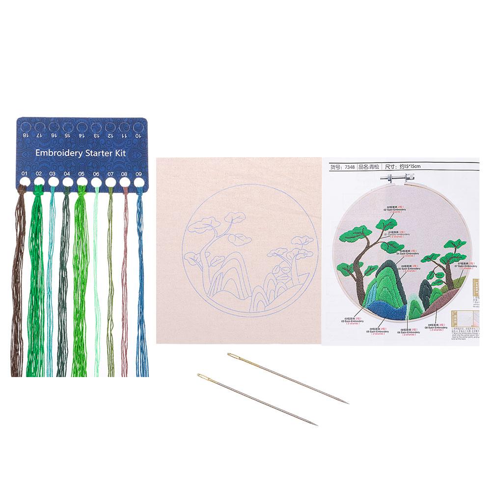 Embroidery Hoop Cross Stitch Kit Needle Punch DIY - Image 3