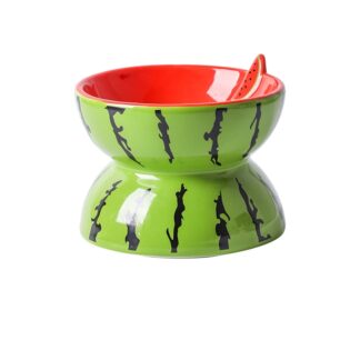 Cute Fruit Shape Cat Bowl Ceramics Watermelon