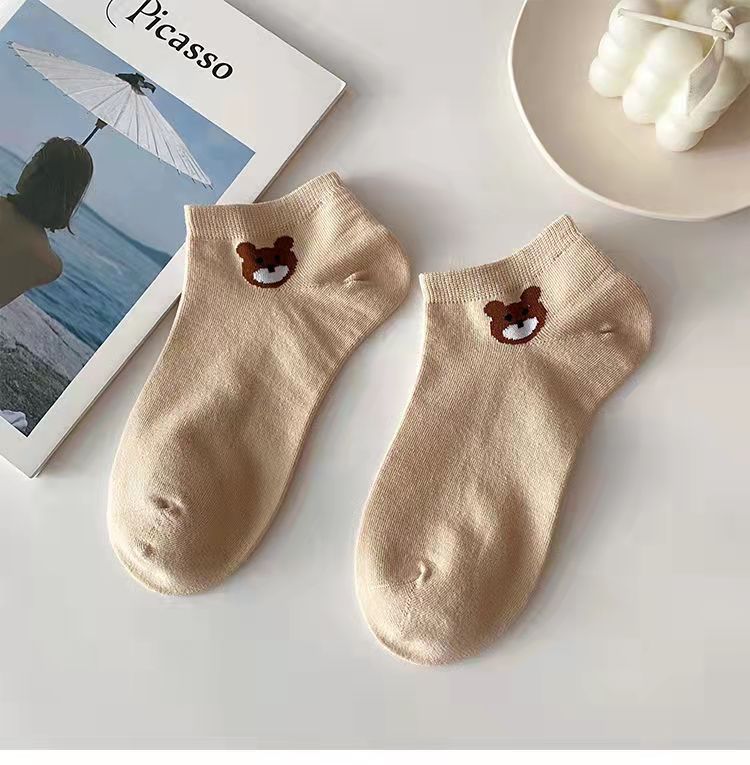 Cute Cartoon Bear Women Ankle Socks - Image 6