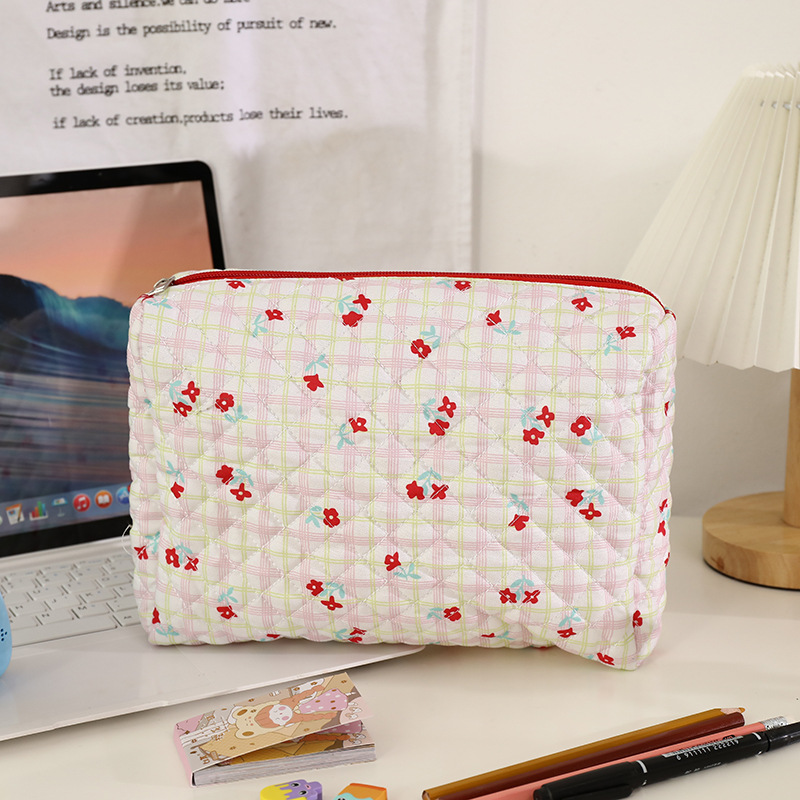 Korean Floral Women Toiletry Makeup Bags - Image 4