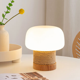 Scandinavian Glass Mushroom Led Table Lamps