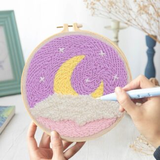 Scenery Moon Punch Needle Embroidery Starter Kits