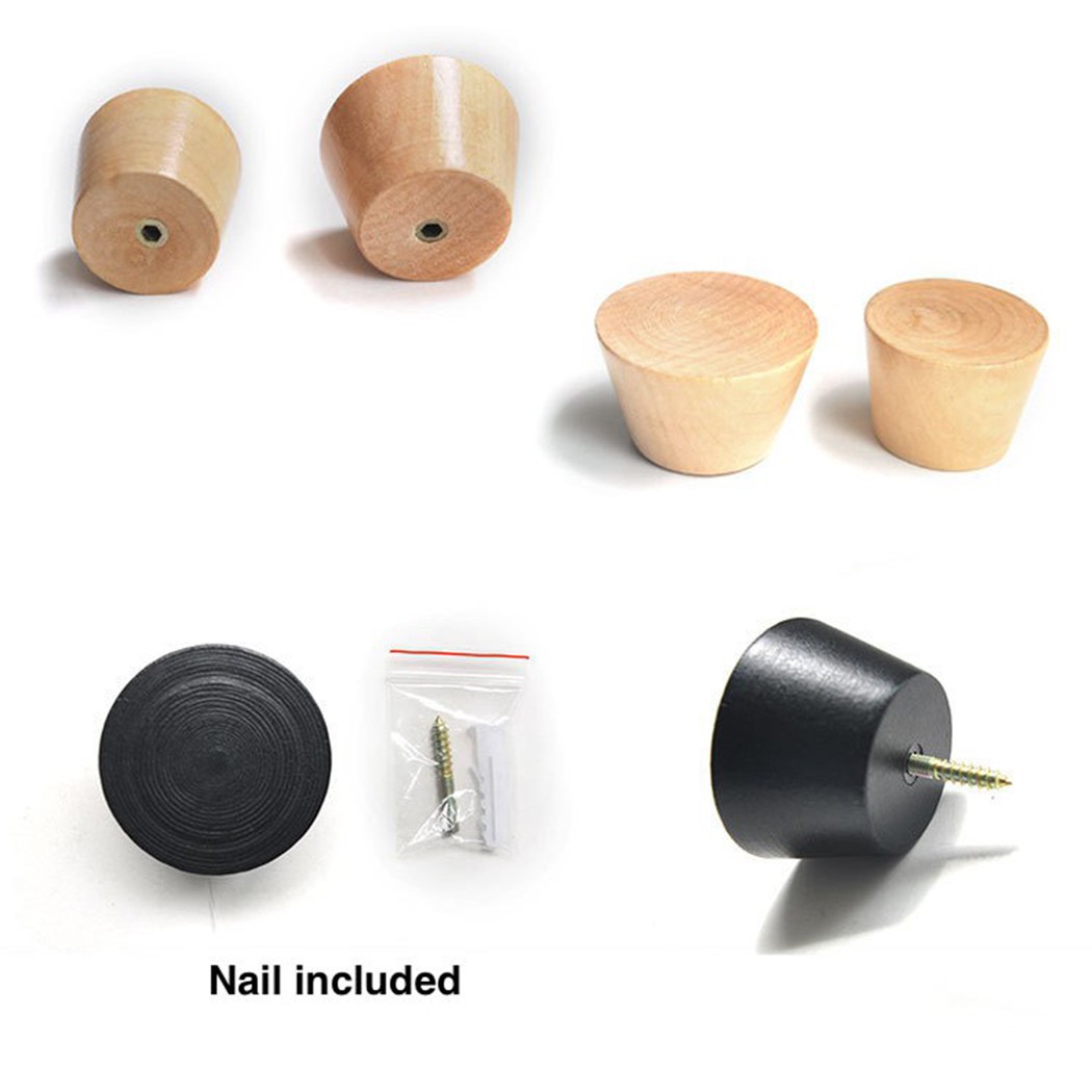 Round Clothes Hanger Natural Wood Wall Racks - Image 9