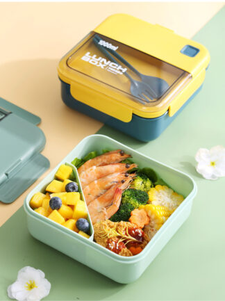 Square Portable Lunch Bento Box, 2 Boxes