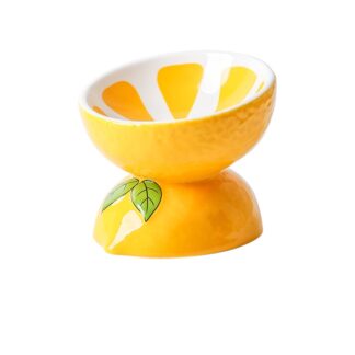 Cute Fruit Shape Cat Bowl High Quality Ceramics Lemon