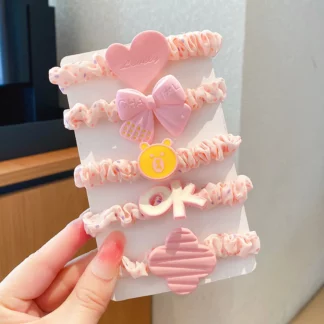 Baby Hair Band Girls Ties Bows Elastic Pink