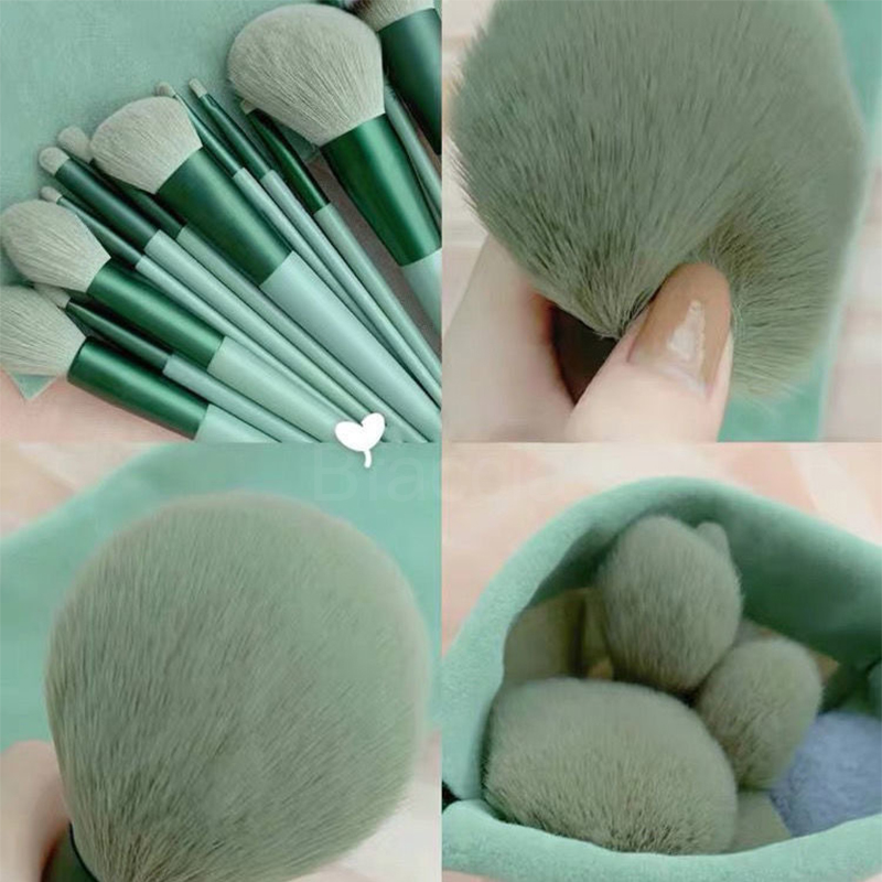 13 PCS Soft Fluffy Velvet Makeup Brushes Set - Image 8