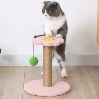 Sisal Cat Tree with Scratching Post Kitten Pink