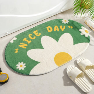 Fresh Chrysanthemum Floor Mats Soft Rugs