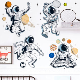 Funny Astronaut Wall Stickers for Kids Room