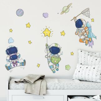 Space Astronaut Removable Vinyl PVC Wall Stickers