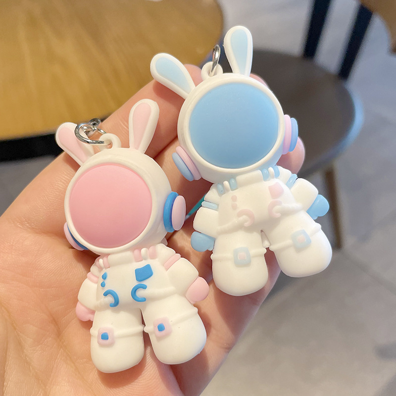 Resin PVC Space Rabbit Astronaut Key Chain - Image 2