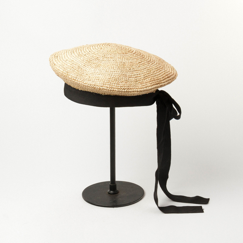 Spring And Summer Wheat Straw Beret Hat - Image 2